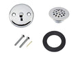 Artiwell Trip Lever Tub Trim Kit Set with Trip Lever Overflow Face Plate, Trip Lever Bathtub Drain with Strainer, Overflow and Matching Screws (CHROME PLATED) - color: CHROME PLATED