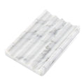 Soap Holder, Marble Soap Dish for Shower, Bar Soap Holder with Water Ripple Design, Easy Cleaning Soap Saver for Kitchen Sink，Bathroom, Executive Italian Natural Stone Soap Tray(Bianco Carrara) - color: Bianco Carrara