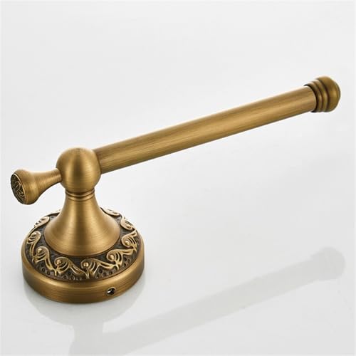 Flybath Toilet Paper Holder Brushed Brass Antique Wall Mounted for Bathroom | Exquisite Pattern Carving, Rustproof Sturdy, Heavy Duty, Easy to Fit, Vintage Gold Loo Roll Holder, Bath Paper Storage Bronze