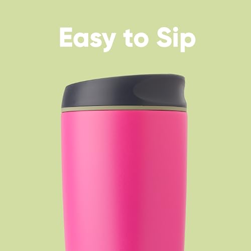 Owala SmoothSip Insulated Stainless Steel Coffee Tumbler,Reusable Iced Coffee Cup,Hot-Coffee Travel Mug,BPA Free,20 oz,Pink (Watermelon Breeze),(Pack of 8) - color: Watermelon Breeze, size: 20 Ounces (Pack of 8)