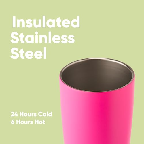 Owala SmoothSip Insulated Stainless Steel Coffee Tumbler,Reusable Iced Coffee Cup,Hot-Coffee Travel Mug,BPA Free,20 oz,Pink (Watermelon Breeze),(Pack of 8) - color: Watermelon Breeze, size: 20 Ounces (Pack of 8)