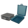 Soap Holder 2 Pack, Shower Bar Case Fit Dr Squatch, Waterproof Travel Container with Lid, Square Bathroom Soap Dish Box for Camping, Gym and Outdoor Traveling (Blue/Clear) - color: Blue / Clear