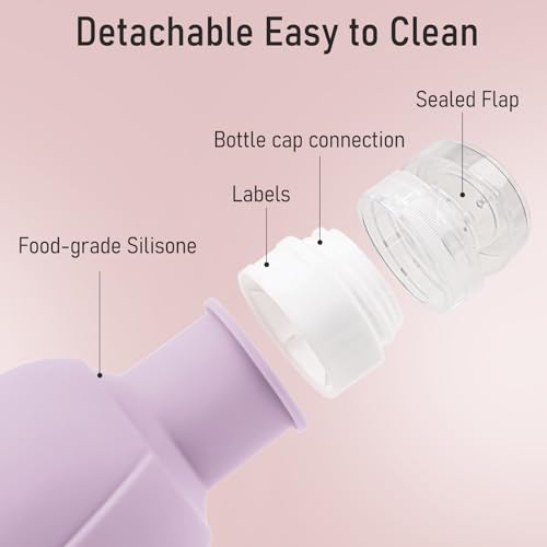 3 OZ Travel Bottles Leakproof for Travel TSA Approved & Refillable Mini Cream Containers Set 8 Pack – Silicone Squeeze Tube Rose Bottle for Shampoo Lotion Body Wash BPA Free with Bag, Purple - color: WT+RS+PP+RSD, size: 4 Bottles+ 4 Jars