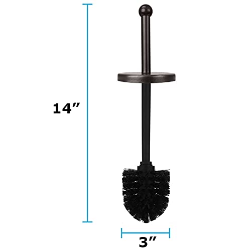 Blue Donuts Toilet Brush and Holder - Cleaning Bowl Cleaner, Stainless Steel, Oil Rubbed Bronze - color: Bronze