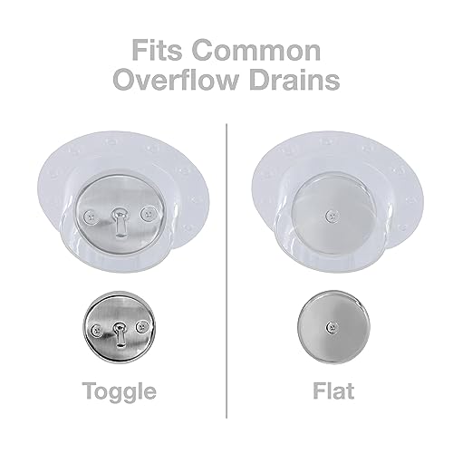 Bathtub Overflow Drain Cover for Fuller Baths, Bathroom Spa & Bath Accessories, Clear (12078)