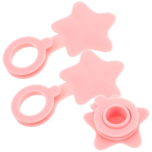 3pcs Silicone Bathtub Drain Stoppers with Star Pattern, General Tub Hair Stopper for 2.9-3cm Basin Hole, Leak-Proof Bath Plug Set for Residential and Commercial Bathrooms