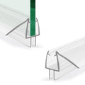 Shower Door Bottom Seal with Sweep 2Pack, 39"(990mm) Length PVC Clear Strips for 1/4"(6mm) Thick Frameless Glass Door, to Stop Water Leaking - size: 39 inch long,for 6mm glass
