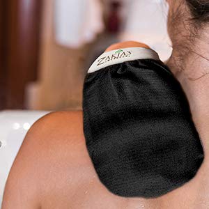 Original Kessa Exfoliating Glove - Charcoal Black - Microdermabrasion At Home Exfoliating Mits, Removes unwanted dead skin, dirt and grime and Keratosis Pilaris. Great for spray tan removal. (1 Unit) | Microdermabrasion, Removes dead skin, dirt and grime,