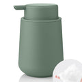 YAUKPH Sage Green Foaming Hand Soap Dispenser Plastic 11 oz - Modern Minimalist Style for Bathroom & Kitchen Countertop Refillable