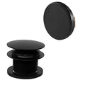 Westbrass A398RK-62 1-1/2" NPSM Coarse Thread Mushroom Tip-Toe Bathtub Drain Stopper with Illusionary Overflow Faceplate, Matte Black - color: Matte Black