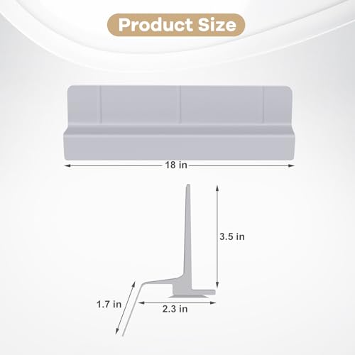 Sink Splash Guard, 18", Non-slip with Suction Cups, Stop Water Splash with High Rim, for Kitchen & Bathroom, Faucet & Countertop Protector, Easy Install, Dishwasher Safe - color: Creamy Gray, size: 18''