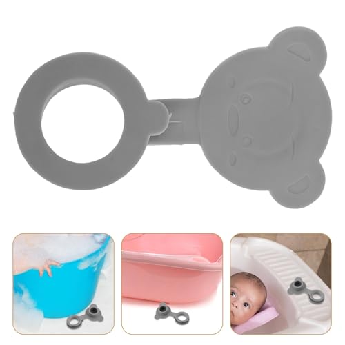 YARNOW 4pcs Bath Tub Drain Plug Set, Universal Silicone Bathtub Stopper in Smoke Gray, Water Stopper for Bathing Safety and Leak Prevention