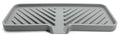 Silicone Soap Dish Tray and Sponge Holder with Drain Chute and Feet | 3-Way Sloped Design | Bathroom and Kitchen Sink Organizer Caddy (Grey, 10"x4", 7.8 Ounces) - color: Grey, size: 10"x4"