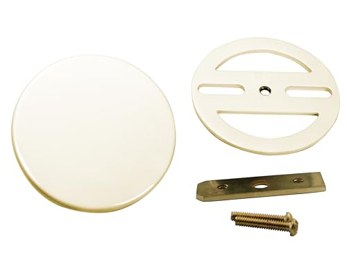 Westbrass D980R-2-65 Floating No-Hole Bath Waste Overflow Faceplate and Adaptor, Powder Coat Biscuit (2-Pack) - color: Powder Coat Biscuit, size: 2 Pack