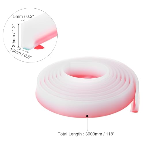 uxcell 118 Inch Collapsible Shower Barrier Stopper Water Splash Guard Blocker 118"Lx0.6"Wx1.2"H for Bathroom Kitchen Wet and Dry Separation, Clear - color: Clear, size: 118"Lx0.6"Wx1.2"H