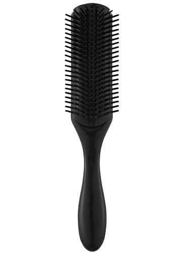 Curly Hair Brush for Women Men Curl Defining Hairbrush Small Mini Detangler Edge Combs Barber Styling Tools Travel Accessories Cruise Ship Essential 2028 Beach Vacation Must Have Gift - color: Black 9 Row