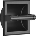 FORIOUS Recessed Toilet Paper Holder, Stainless Steel Durable Tissue Roll Holder Wall Mount for Bathroom Space Saving Design with Mounting Bracket, in Wall Toilet Paper Dispenser Insert, Matte Black - color: Matte Black