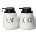 Ceramic Soap Dispenser Set, 13oz Wash Soap Dispenser (Liquid-Soap & Lotion) - color: Liquid-soap & Lotion