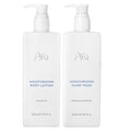 Aria Skin Care Set - Hand Wash & Body Lotion - Scented with Cedarwood, Green Mandarin, Lavender - Hotel Body Care Amenities - 10 oz, White - size: Skin Care Set