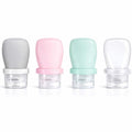 1 oz Silicone Travel Bottles, Leakproof Squeeze Bottle Mini Travel Size Container for Toiletries Lotion Shampoo and Conditioner Liquid Salad Dressing to go Condiment, TSA Approved, 4 Pack - color: Grey, Pink, Green, White, size: 1 oz