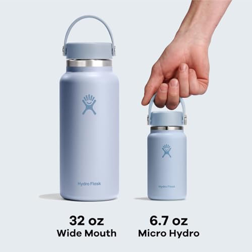 Hydro Flask Micro Bottle - Insulated Mini Leak Proof Flask for Purse or Pocket in 6.7 Oz Capri Blue - color: CAPRI BLUE