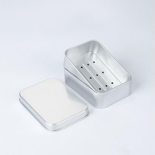 2 Pcs Aluminum Soap Holder, Multi-Purpose Large Capacity Portable Soap Case with Lid Keep Soap Dry, Soap Bar Holder for Bathroom, Camping, Gym, Hiking Traveling