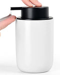 BosilunLlife Lotion Pump Dispenser - Bathroom Soap Dispenser White Kitchen Dish Soap Ceramic Small Liquid Soap Dispenser for Bathroom Lotion Hand Pump Dispenser - color: White-liquid Pump