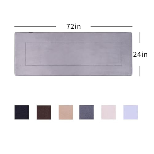 Soft Hallway Runner Rug,Washable Floor Rugs, Non Slip Memory Foam Rug,Super Water Absorption, Suitable for Bathroom Mat, Entrance,Kitchen, Living Room Decor(2x6ft Grey) - color: New Grey, size: 2' x 6' (Rectangular)