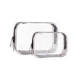 Buminee Clear Travel Bags for Toiletries, Lightweight Toiletry Bag, 2 Pack Multipurpose Transparent TSA Cosmetic Bag - color: black 2 Pack