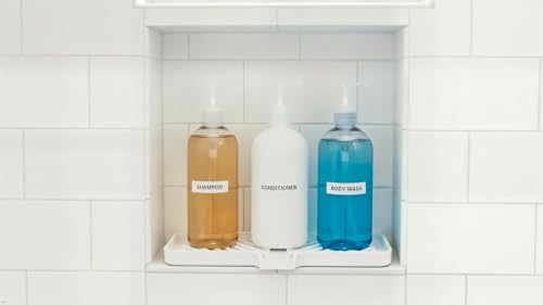 Silicone Soap Dish Tray and Sponge Holder with Drain Chute and Feet | 3-Way Sloped Design | Bathroom and Kitchen Sink Organizer Caddy (Sand Dollar, 10"x4", 7.8 Ounces) - color: Sand Dollar, size: 10"x4"
