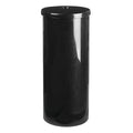 iDesign Freestanding Toilet Paper Canister with Lid, Black | For 3 Extra Rolls, Made in USA - color: Black, size: Pack of 1, style: Lid With Hole