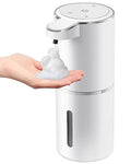 Automatic Foaming Soap Dispenser, 4-Level Adjustable Foam, Wall Mount, USB Rechargeable, 12.8oz/380ml, Touchless Hand & Dish Soap Dispenser for Bathroom, Kitchen, Hotel, Restaurant - color: White