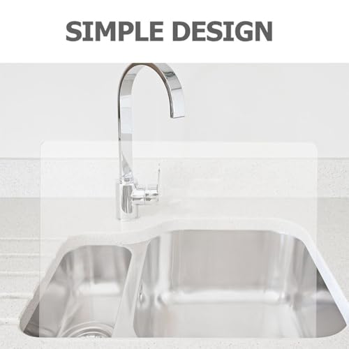 PRETYZOOM Acrylic Kitchen Sink Splash Guard 13.77 X 8.26 Inch Clear Water Barrier Panel for Countertop and Bathroom Sink Protection - size: 35.00X21.00X5.00CM