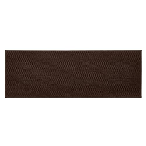TYUU Bathroom Runner Rugs, Long Bath Mat Runner Washable Thin Quick Dry Low Pile Bathroom Runner Rugs Non Slip, Brown 24"x70" - color: Brown01, size: 2' X 5'10" (Runner)