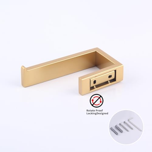 GERZWY Bathroom Toilet Paper Holder Stainless Steel Gold Tissue Paper Roll Holder Wall Mount HG1718-BE - color: Gold