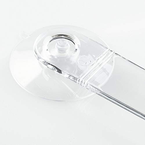 8" Clear Plastic Suction Squeegee Shower Window Cleaner | Suction Storage Hook