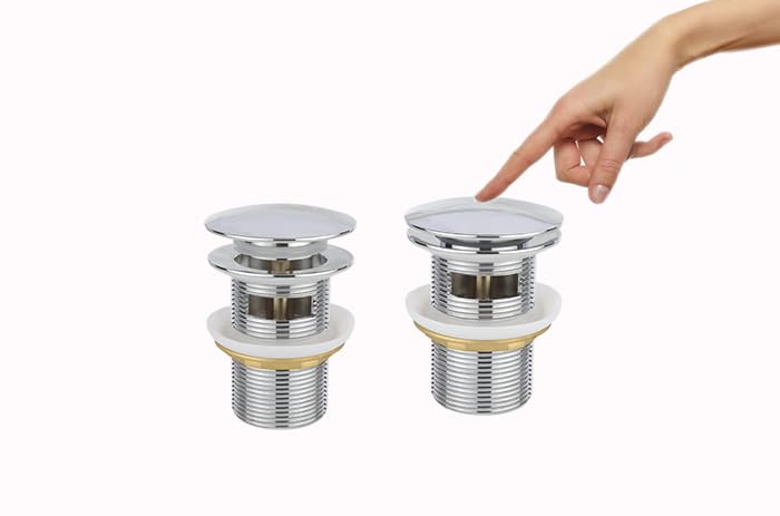 Chrome Freestanding Bathtub Drain Stopper, Compatible with Drain Kit - color: Chrome