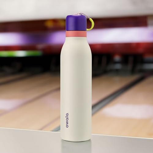 Owala FreeSip Twist Insulated Stainless Steel Water Bottle with Straw for Sports and Travel, BPA-Free, 18-oz, Purple/Mint (Minty Horizon) - color: Minty Horizon, size: 18 Ounces