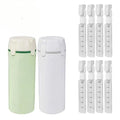 4 in 1 Travel Dispenser Bottle - Refillable Leak Proof and Portable for Shampoo, Conditioner, Shower Gel & Toiletries - Perfect for Vacation, Camping & Gym. (White+Green) - color: White+green