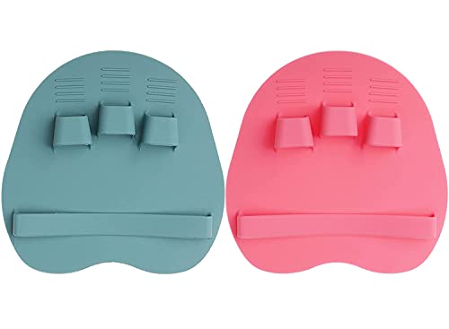 2 Pack Soft Silicone Shower Brush, Body Scrubber Exfoliating Skin Massage | Body & Face & Short Hair Wash, Dry Skin Brushing Glove Loofah, Fit for Sensitive and All Kinds of Skin (PeonyPink+Green) - color: 1 Pars_pink+green