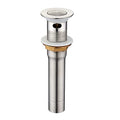 CREA Bathroom Sink Drain, Bathroom Sink Stopper with Drain Hair Catcher Pop Up Drain 1 1/2" for Bathroom Vanity Kitchen Sink with Overflow, Brushed Nickel - color: Brushed Nickel