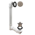 Westbrass Pull & Drain Sch. 40 PVC Bath Waste with One-Hole Top Elbow, Stainless Steel, D49721-20 - color: Stainless Steel, size: 1 Pack