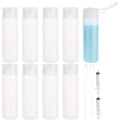 BENECREAT 8 Pack 50ml 1.7oz Clear Squeezable Plastic Sample Flip Cap Bottle Refillable Travel Containers for Makeup Cosmetic Toiletries Liquid - size: ['50 ml']