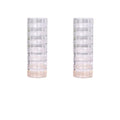 2pack Stackable Cosmetic Jars,7 Layer Clear Plastic Round Storage Jars 5G Multilayer Empty Cosmetic Jewelry Storage Box with Screw Cap Lid