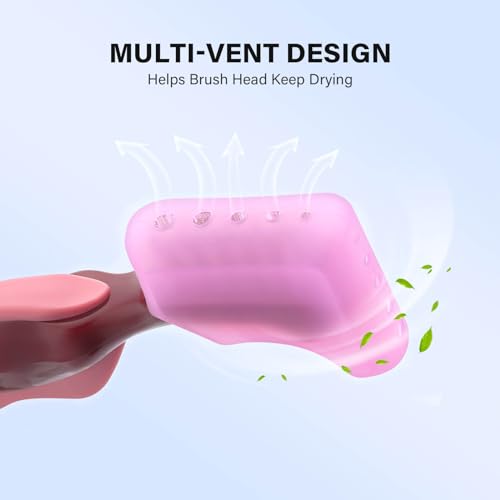 Anbbas 2pcs Silicone Denture Brush Cover Fit Most Denture Toothbrushes(Green and Pink) - color: Green and Pink