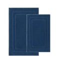 Bathroom Rugs Sets 2 Piece, Extra Soft and Absorbent, Non Slip Thick Bath Mats, Machine Washable Bath Mat Set for Bathroom (20" x 32" Plus 16" x 24", Navy Blue) - color: Navy Blue