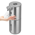 OHIFAST Automatic Foaming Soap Dispenser Touchless, USB Rechargeable Smart Hand Soap Dispenser, 6-Level Adjustable, 12.8oz/380mL Wall Mounted for Bathroom Kitchen Dish Soap-Silver - color: Silver, style: Foam