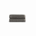 Cozy Earth Ribbed Hand Towel Set - 60% Cotton 40% Viscose from Bamboo Hand Towels - Soft & Absorbent Textured Ribbed Pattern - 2 Pack Charcoal - color: Charcoal, size: Hand Towel