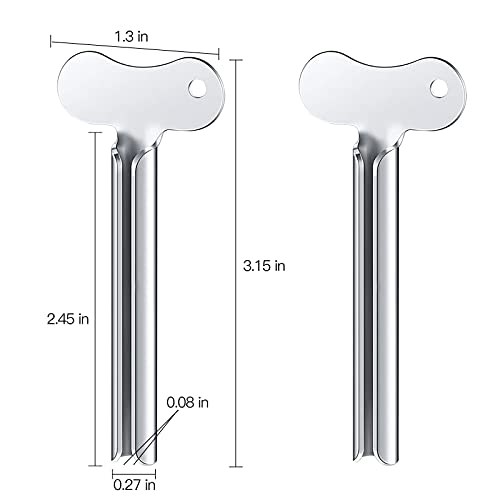 ZOCONE Toothpaste Squeezer, 12pcs Metal Tube Squeezer Key Stainless Steel Toothpaste Roller Tube Wringer for Paint, Cream, Cosmetic and Hair Dye(A) - color: A