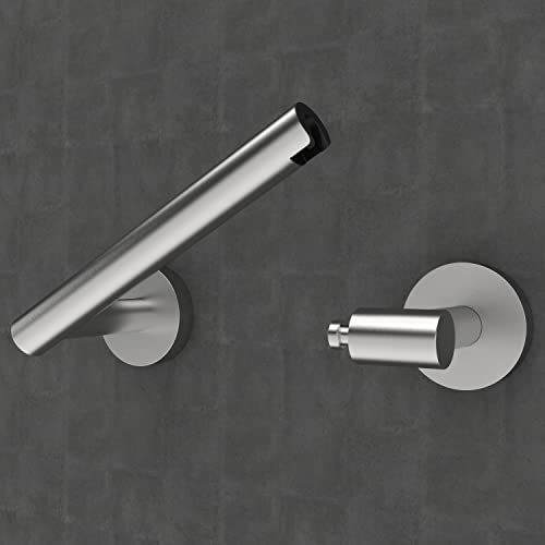 RARXTR Brushed 2 Pack Toilet Paper Holder SUS304 Stainless Steel Double Post Pivoting Toilet Paper Roll Holder Wall Mounted Toilet Tissue Holder for Commercial Bathroom RV - color: Brushed Nickel, size: Wall Mount 2 Pack